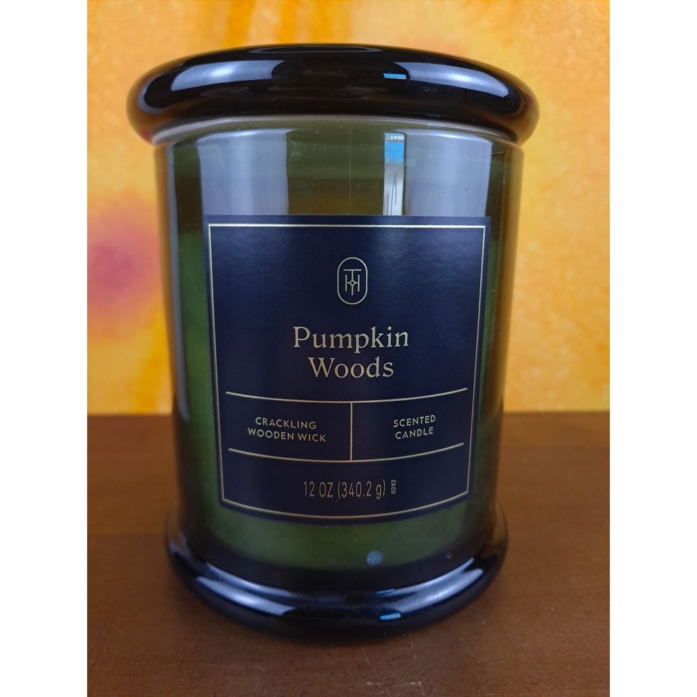 Threshold Pumpkin Woods Crackling Wooden Wick Scented 12oz Candle‎